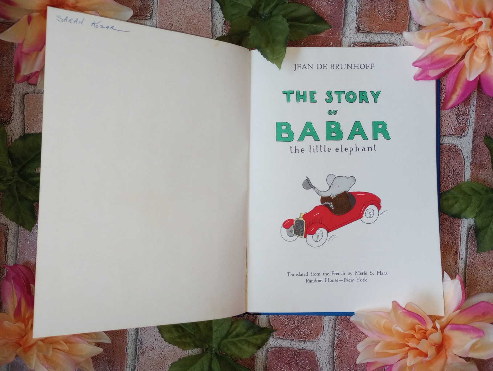 The Story of Babar: The Little Elephant Jean de Brunhoff Hardcover 1961