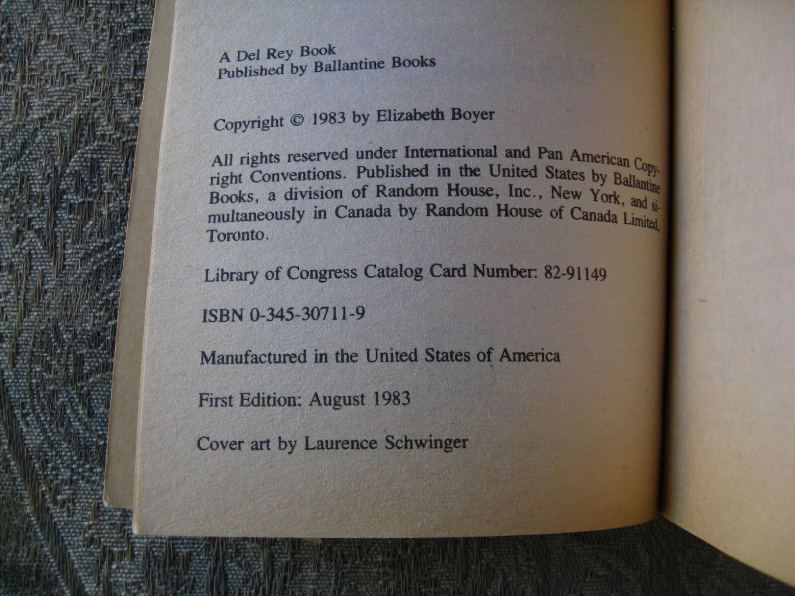 Elizabeth H. Boyer – The Wizard and the Warlord – 1983 – paperback