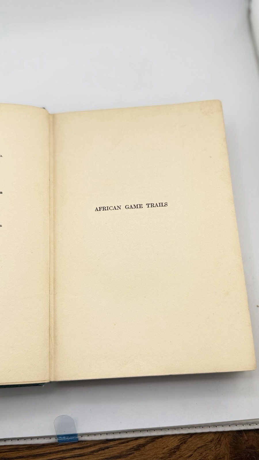 1926 African Game Trails Vol II Theodore Roosevelt HC Scribner Hunting Safari