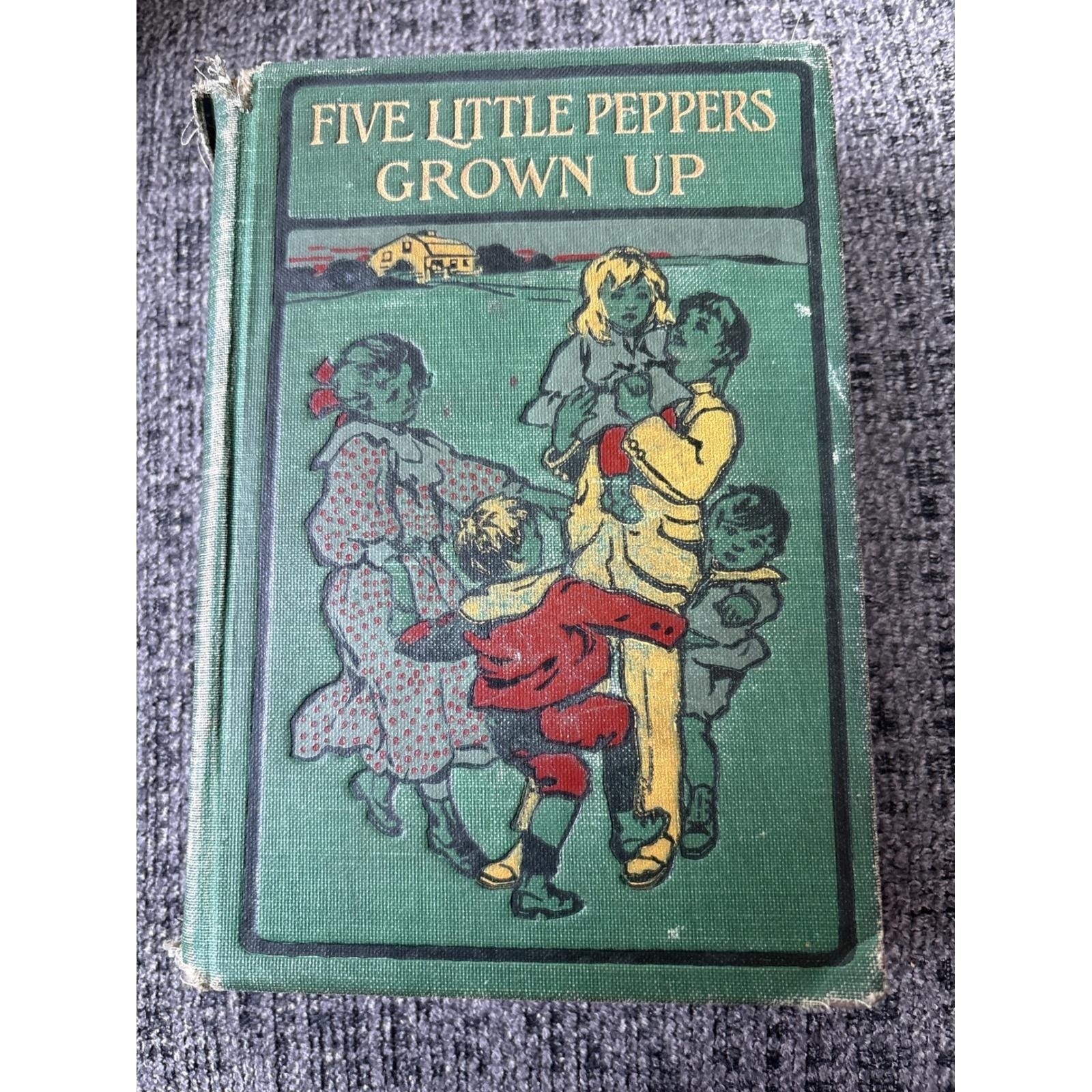 7 Vintage Five Little Peppers Books Margaret Sidney Green Hardcover Set 1909