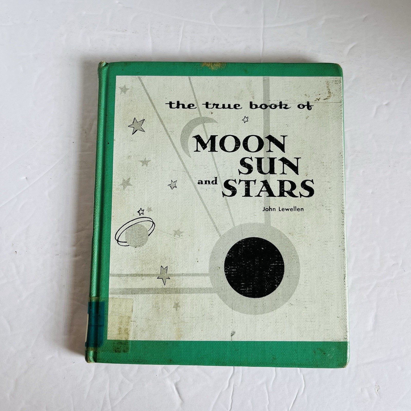 True Book of Moon Sun Stars John Lewellen 1954 Childrens Press Space Vintage HC