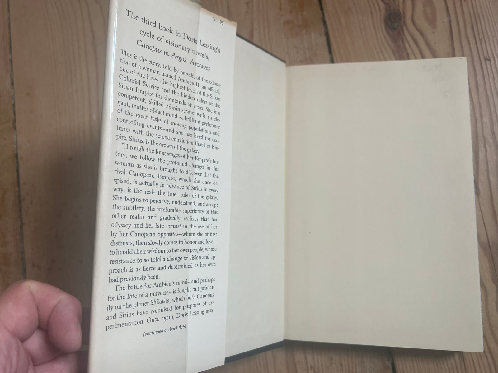 Doris Lessing – The Sirian Experiments: Canopus In Argos Archives 3 US hardcover