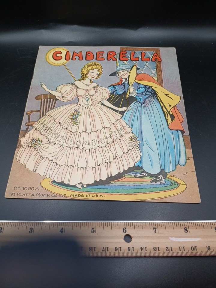 Cinderella 1934 Platt & Munk Co Inc Vintage Childrens Book USA No. 3000A