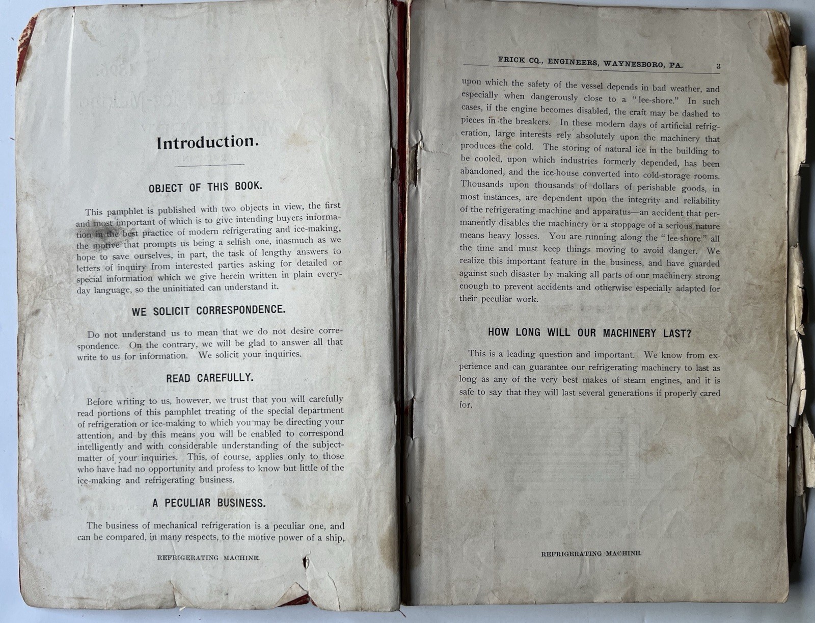 Rare Frick Company Eclipse Refrigerating Ice Machines 1895 Catalog Steam Engines