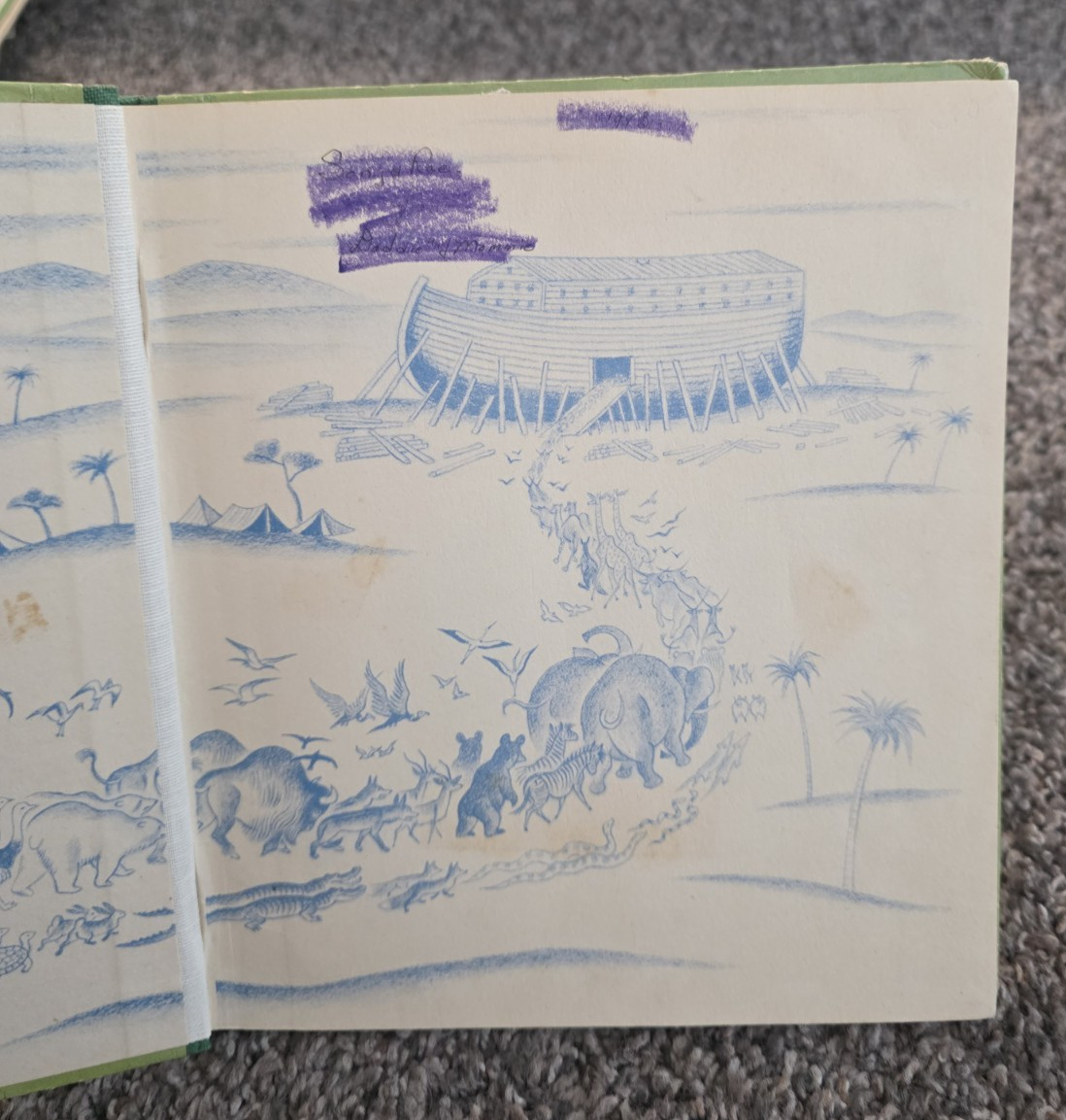 Noah’s Ark told by Jane Werner illus. Tibor Gergely 1943 vintage children’s book