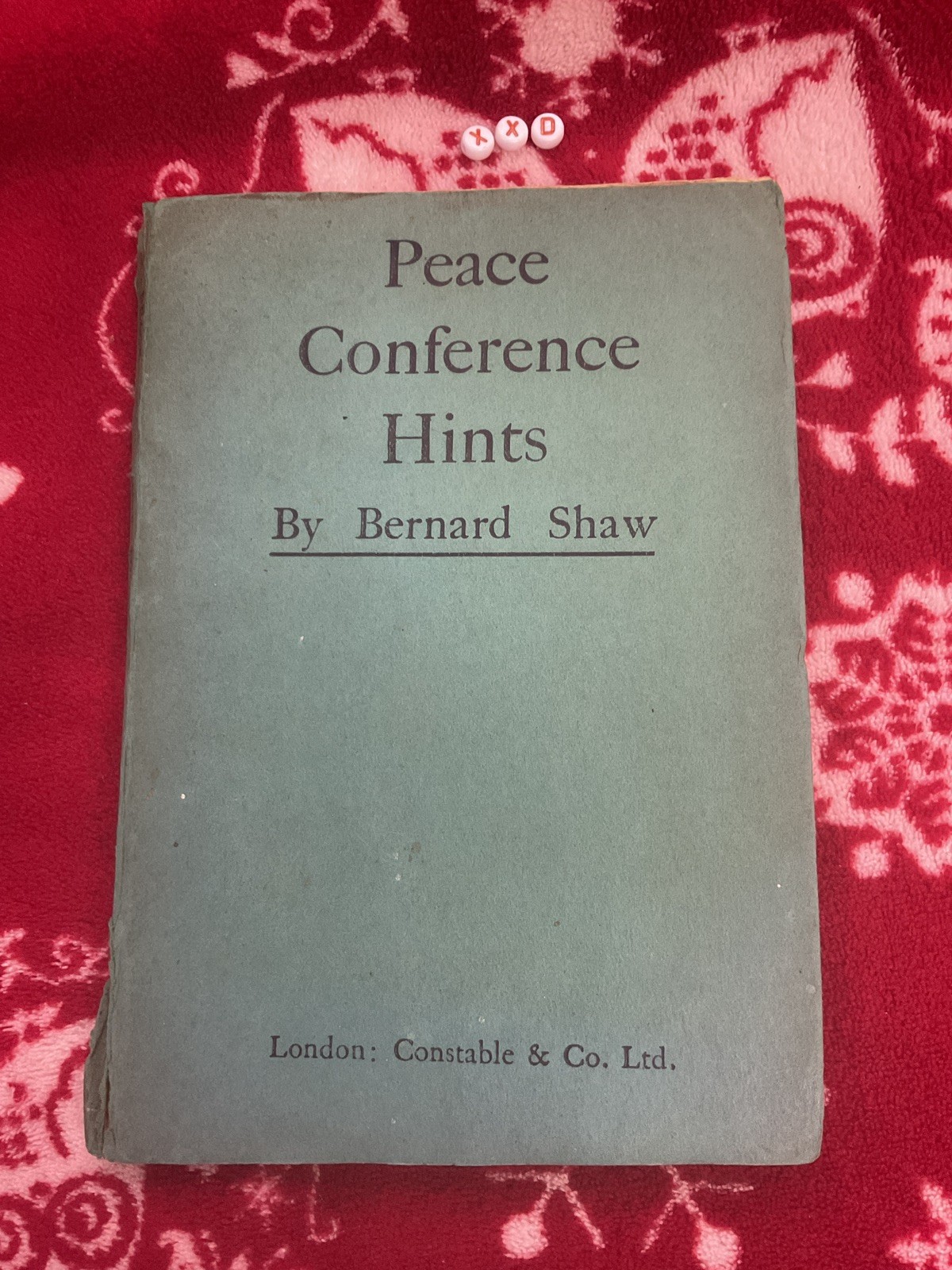 1919 Peace Conference Hints Bernard Shaw First Edition Inter-War Political Work
