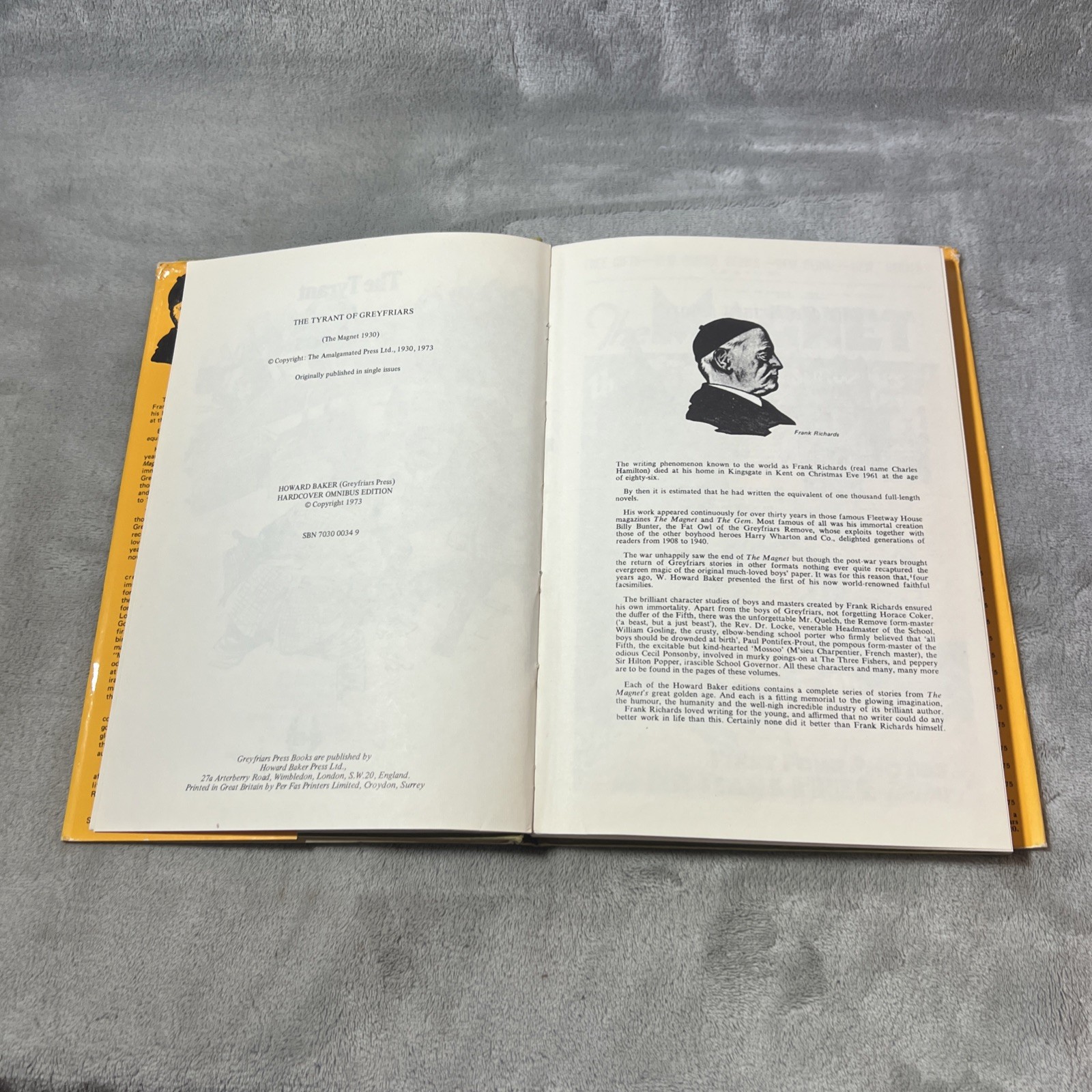 Frank Richards – The Tyrant Of Greyfriars ,Billy Bunter -Howard Baker Vol 21 c11