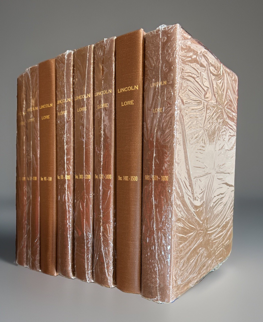 Lincoln Lore Magazine 8 Bound Vols Incomplete Set H/C 201-1600 (1950s)