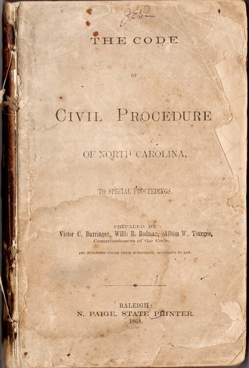 The Code Of Civil Procedure Of North Carolina To Special Proceedings, 1868