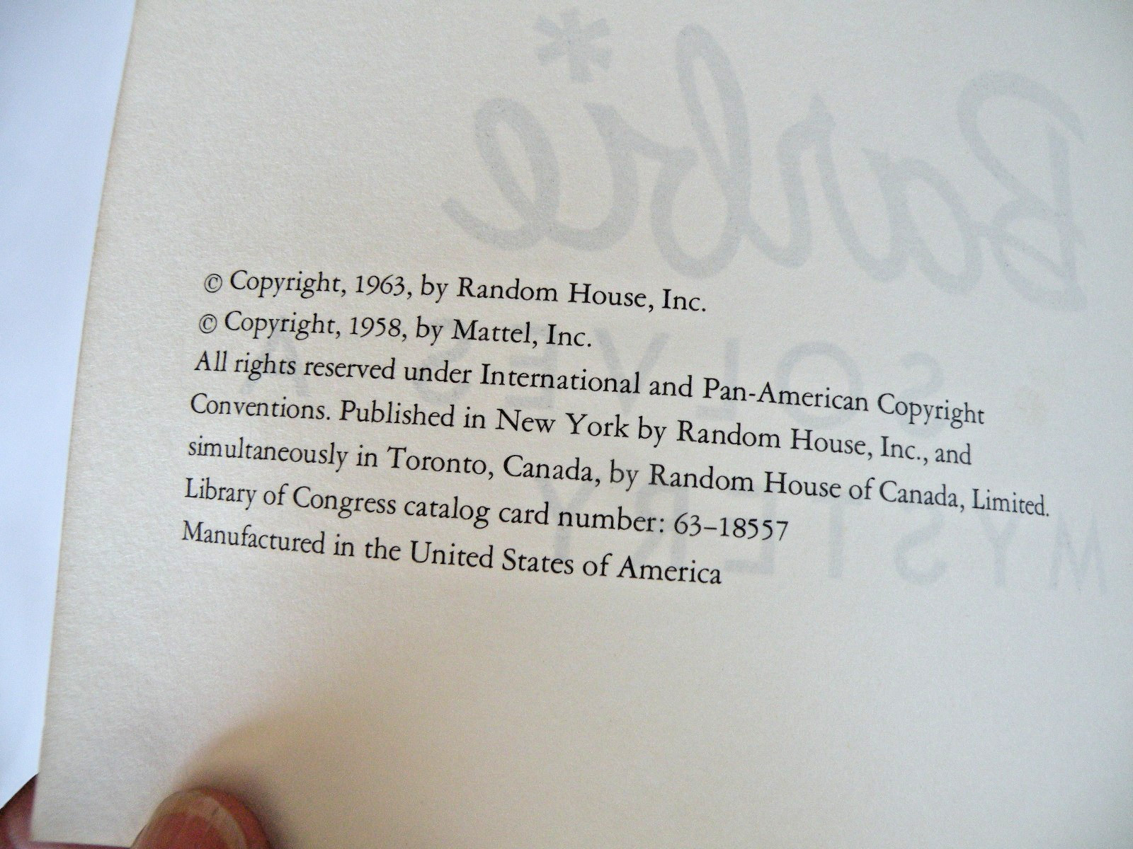 VINTAGE Barbie Solves A Mystery 1963 Hardcover Book By Cynthia Lawrence w/ Wear