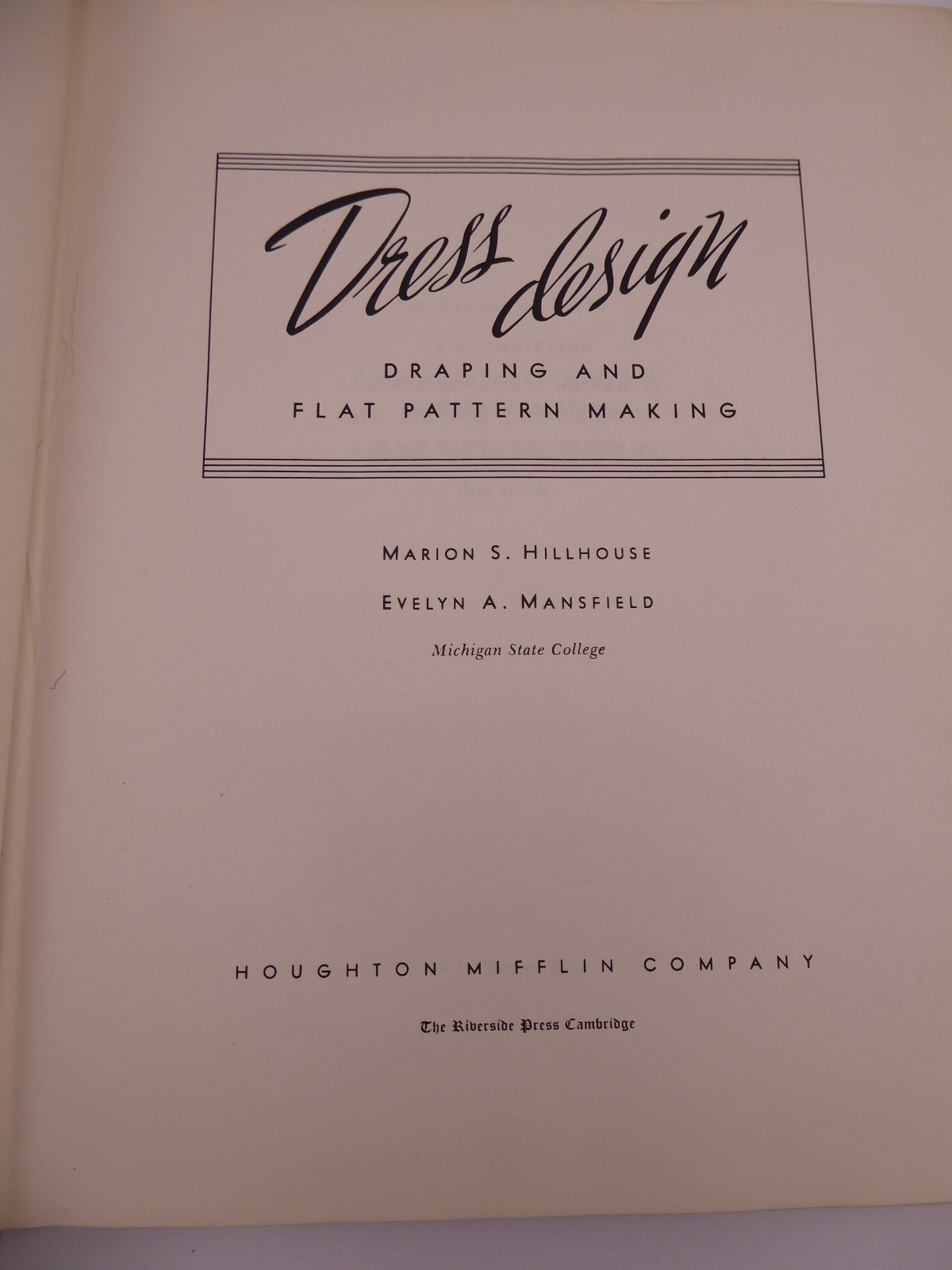 Dress Design: Draping and Flat Pattern Making 1948 Vintage Fashions 1940’s