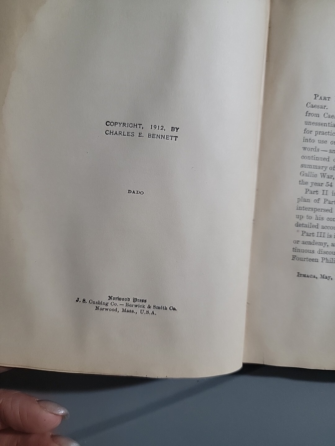 Vintage NEW LATIN COMPOSITION by Charles E. Bennett (1912, Hardcover) Parts 2,3