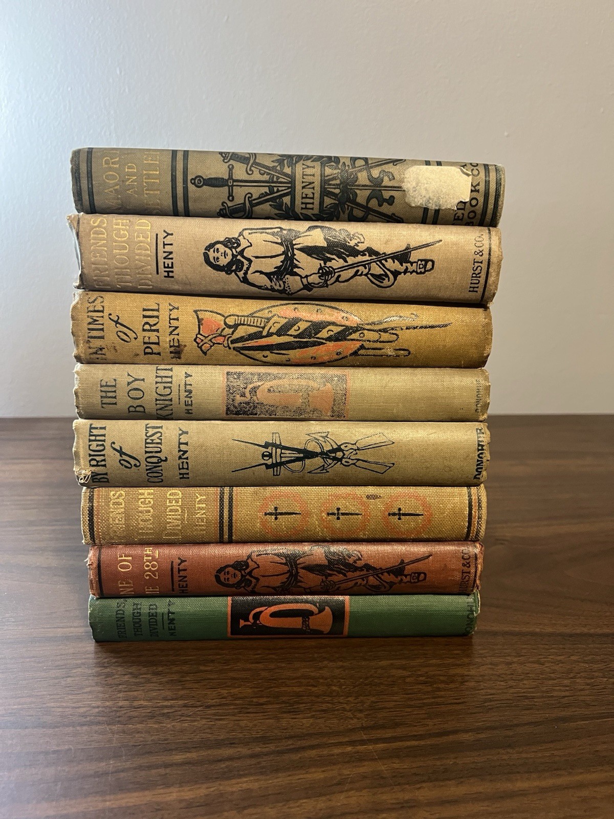 Lot Of 8 Vintage Antique G. A. Henty Books Hardcover
