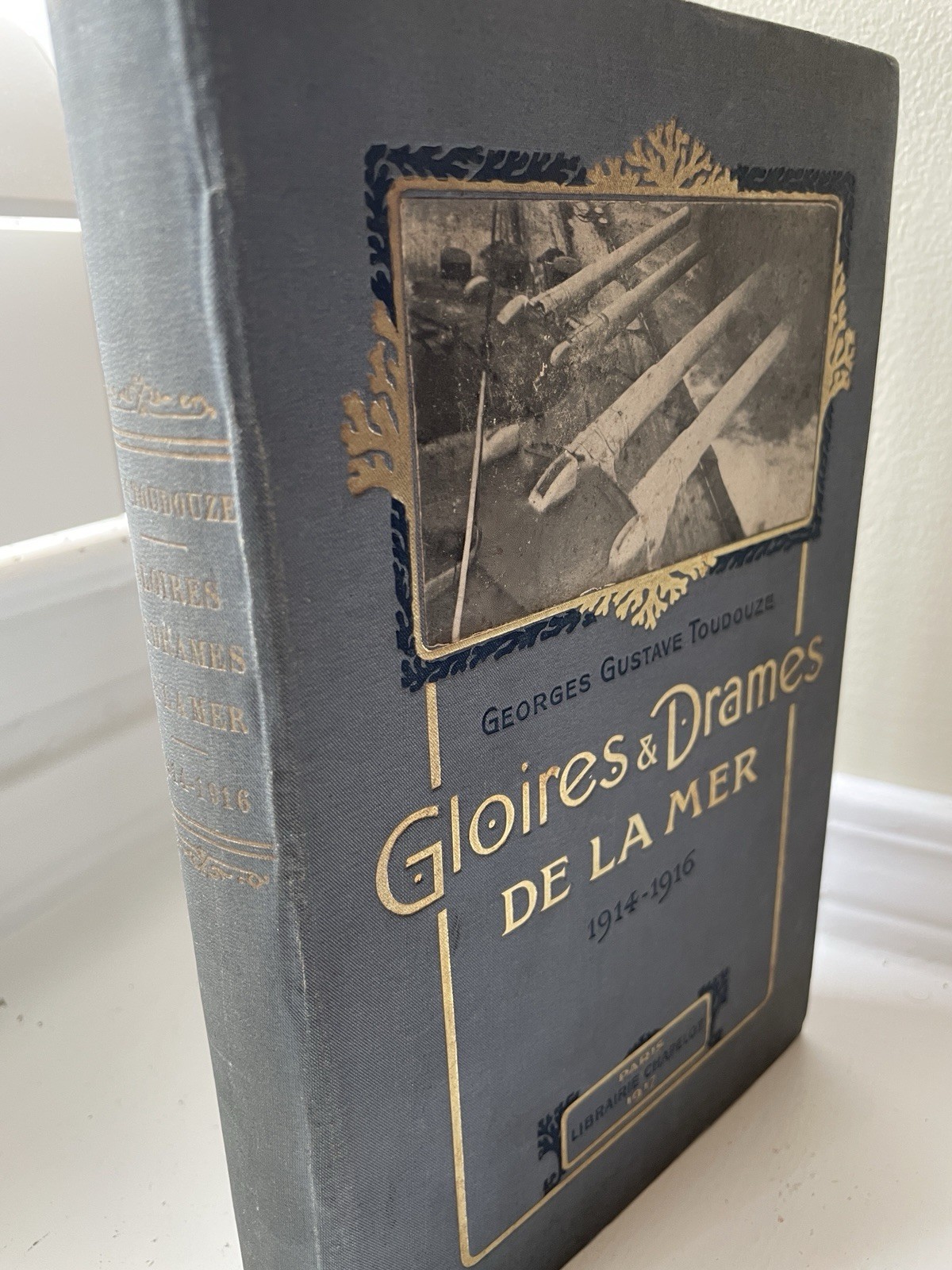 Antique 1917 French WWI Naval History Book Georges Gustave Toudouze 1st Edition