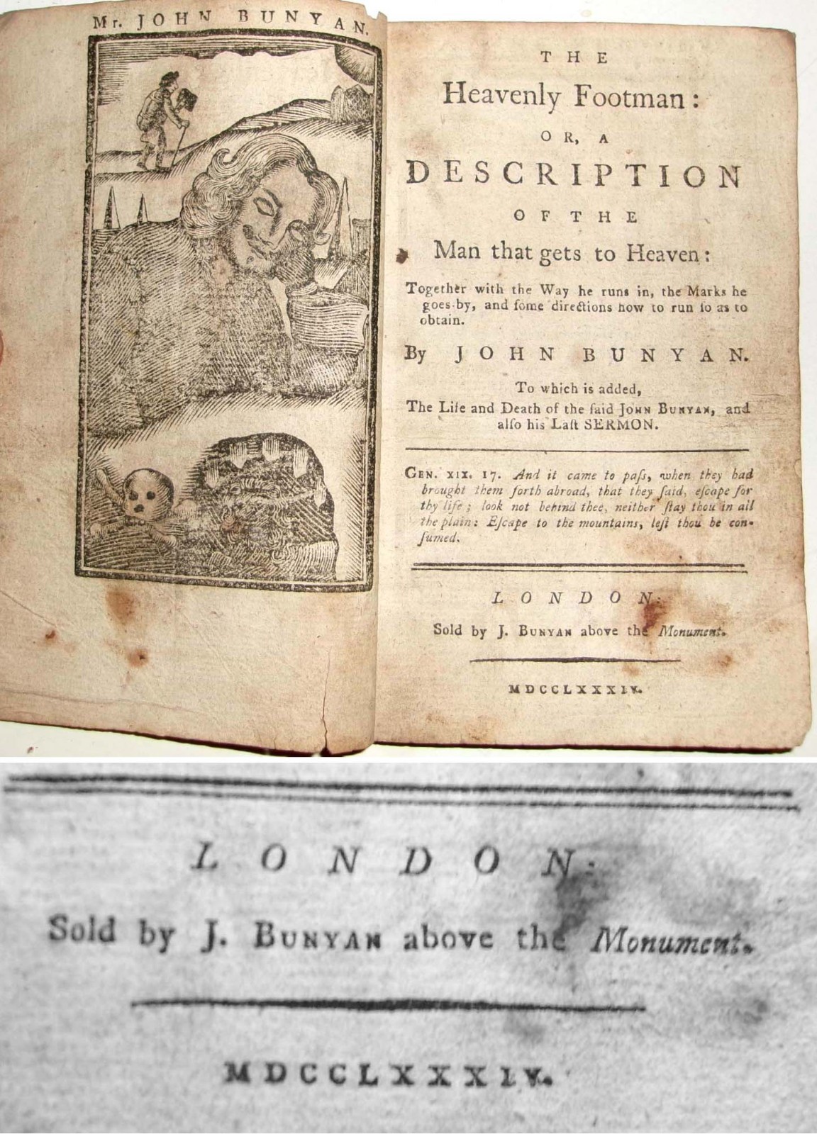 1760-1784 Antique 3-PIRATED BOOTLEG IMPRINTS John Bunyan The Pilgrim’s Progress