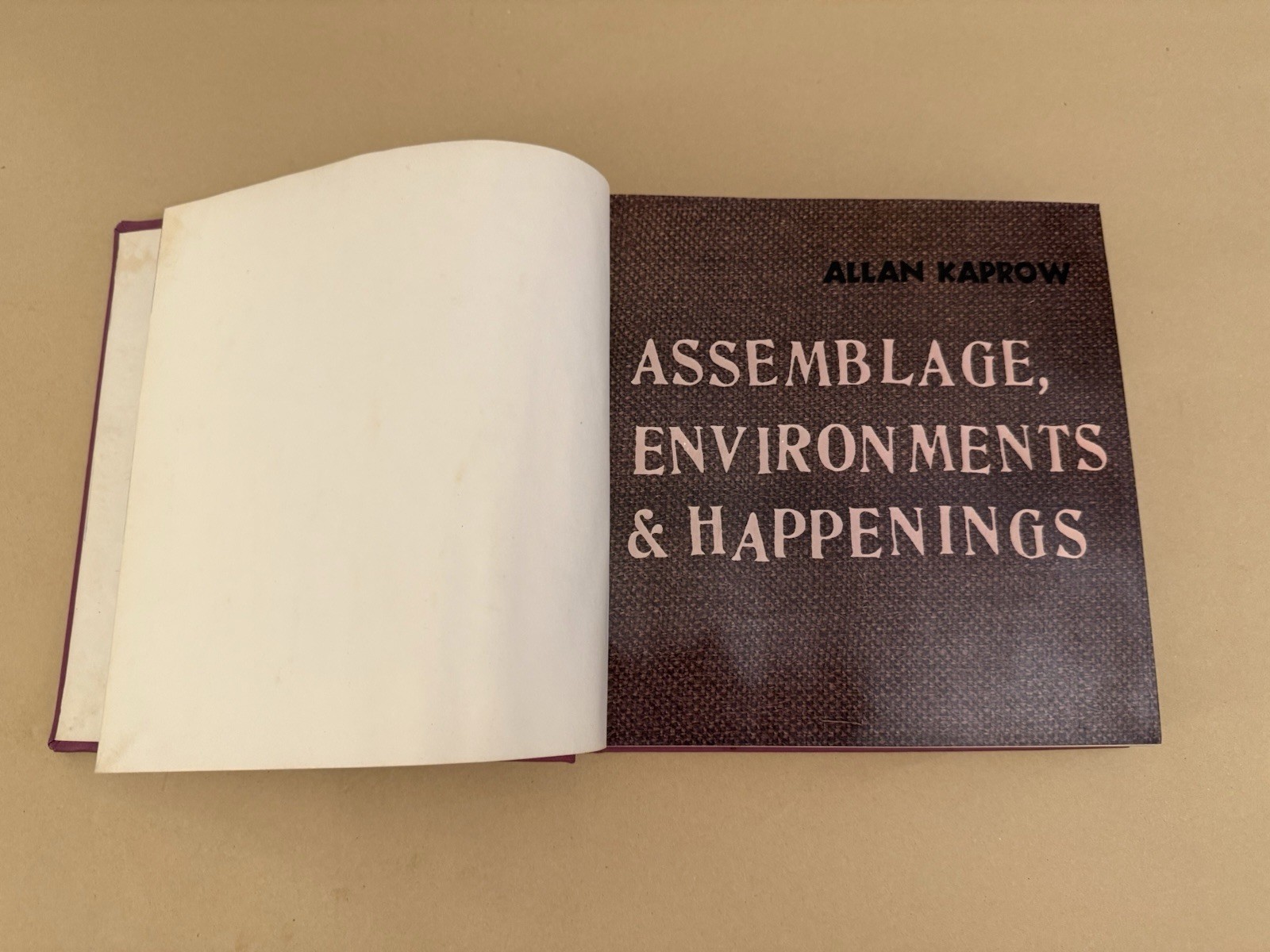 Allan Kaprow Assemblage Environments Happenings 1966 Abrams 1st Ed Ex-Library