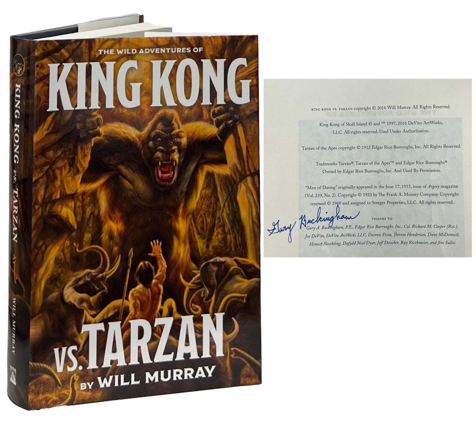 Will Murray / The Wild Adventures of King Kong vs Tarzan Signed 1st Edition 2016