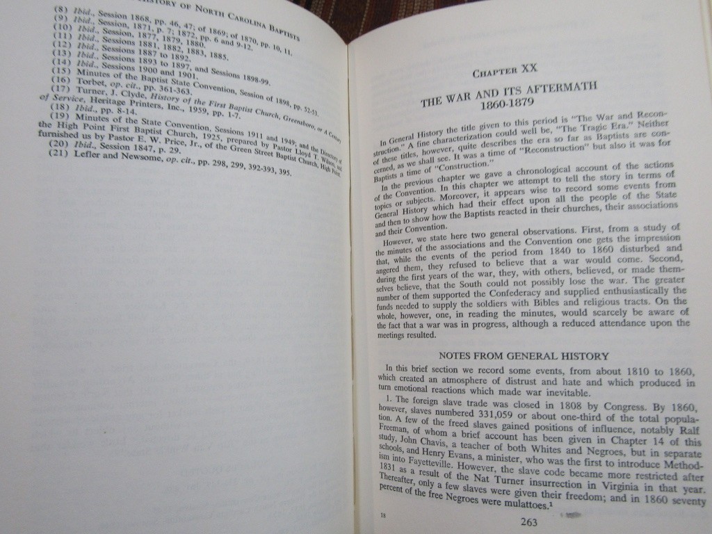 1967 Huggins A HISTORY OF NORTH CAROLINA BAPTISTS 1727-1932 1st Edition HC