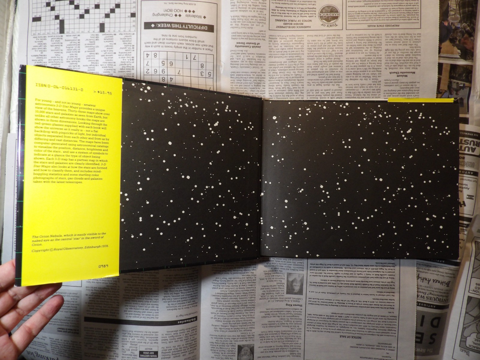3-D Star Maps – Monkhouse – Cox – First Edition 1989 – NO GLASSES