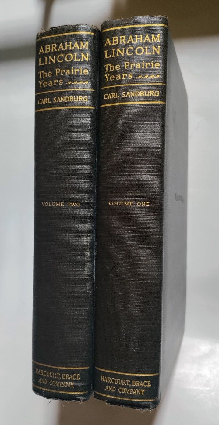 Carl Sandburg – ABRAHAM LINCOLN: THE PRAIRIE YEARS 1926 1st Trade Edition