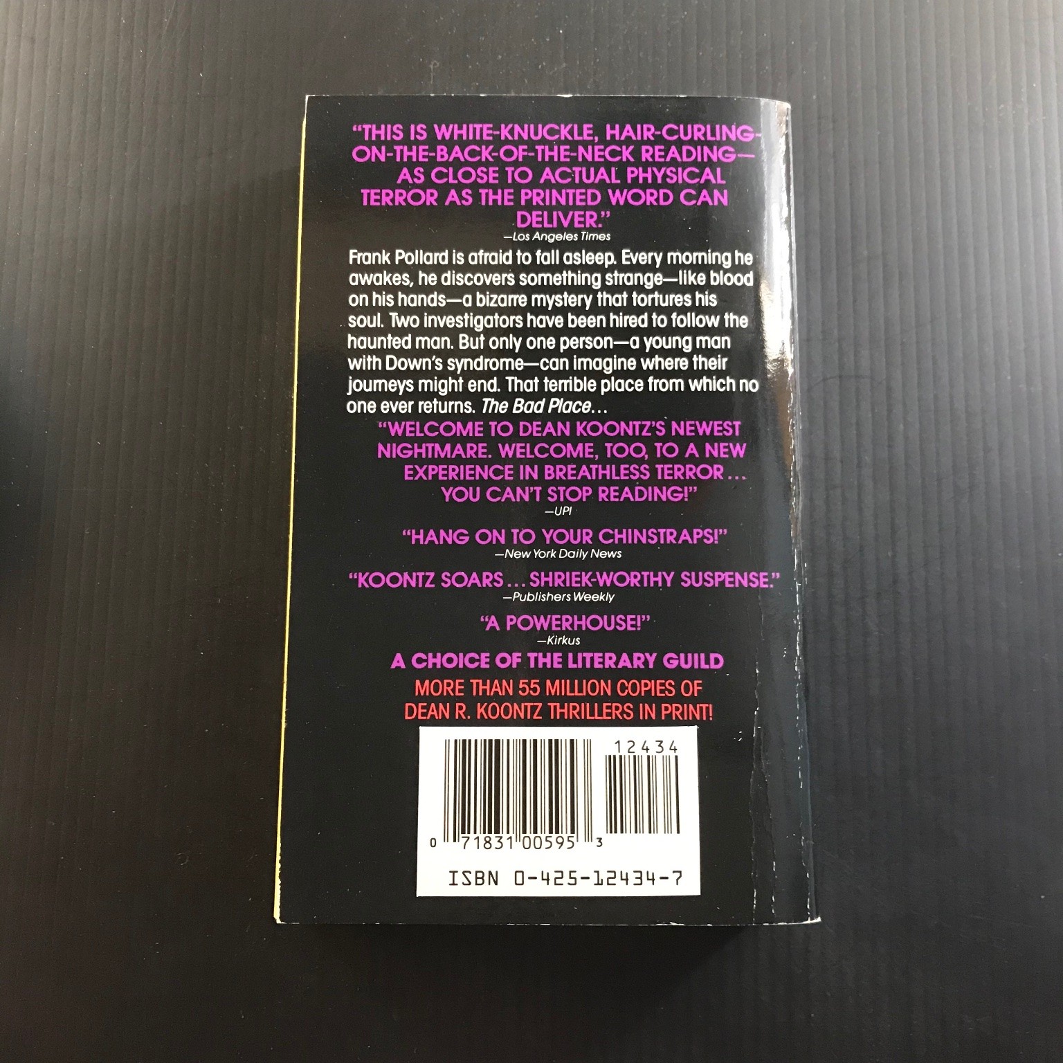 The Bad Place Dean R. Koontz 1990 Berkley Horror Suspense Thriller Novel