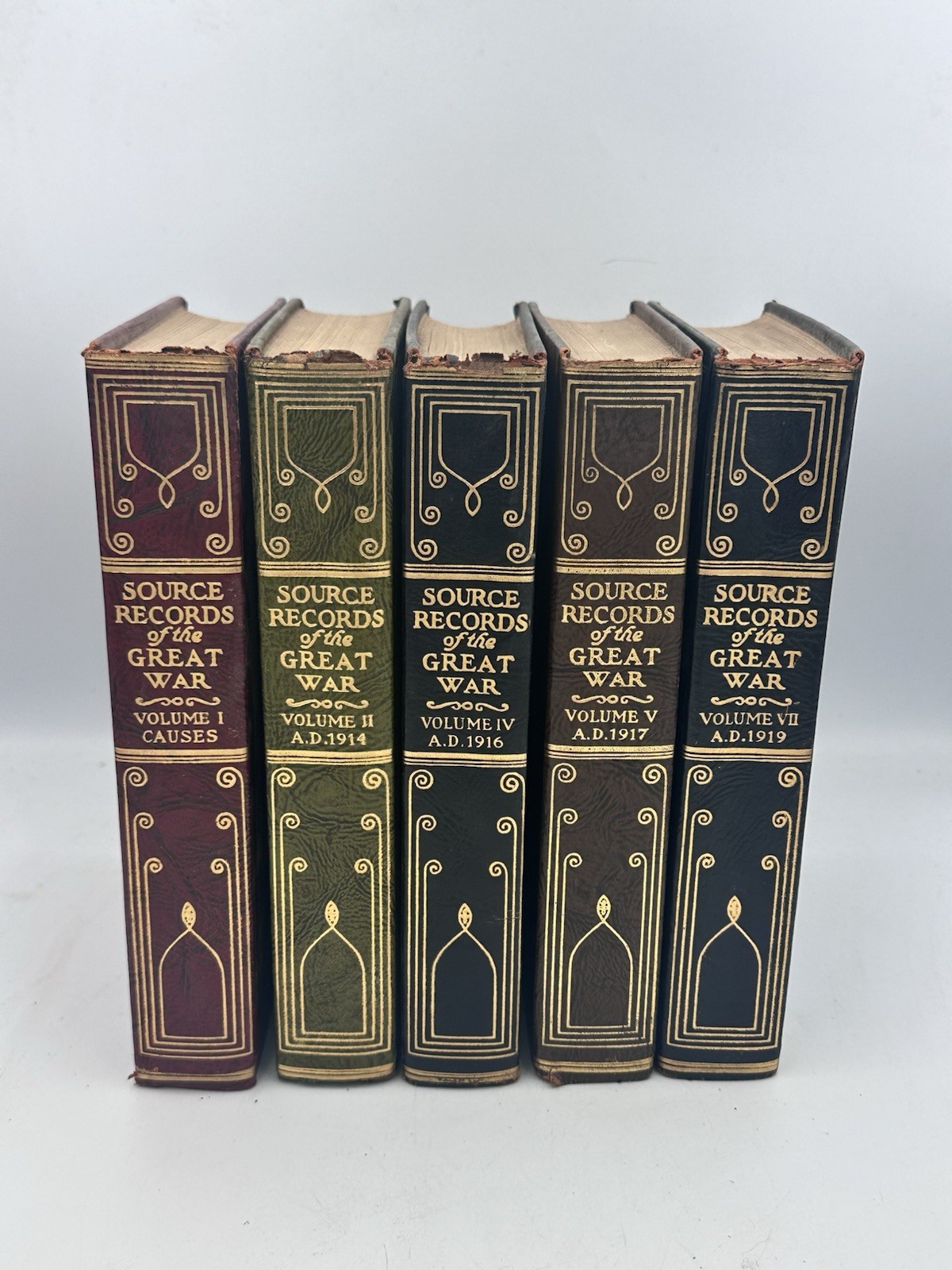 Antique 5/7 Vol Set SOURCE RECORDS OF THE GREAT WAR Certified Registered Edition