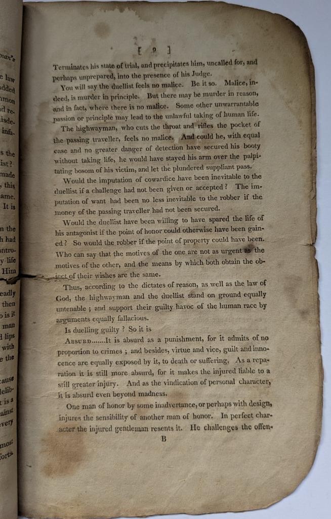 1806 AARON BURR, ALEXANDER HAMILTON DUEL DISCOURSE on DEATH of HAMILTON by NOTT