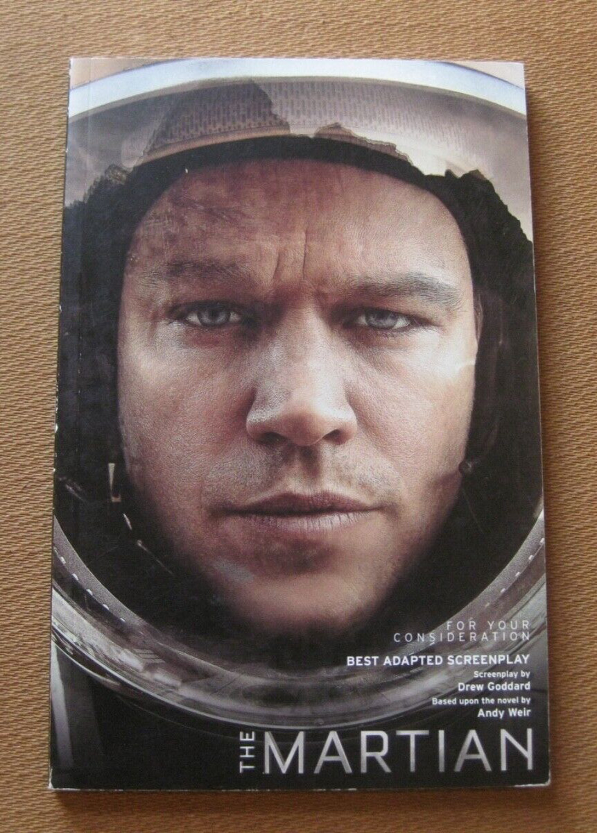 THE MARTIAN screenplay Andy Weir – 1st PB 2015 – film movie – Oscar – NF