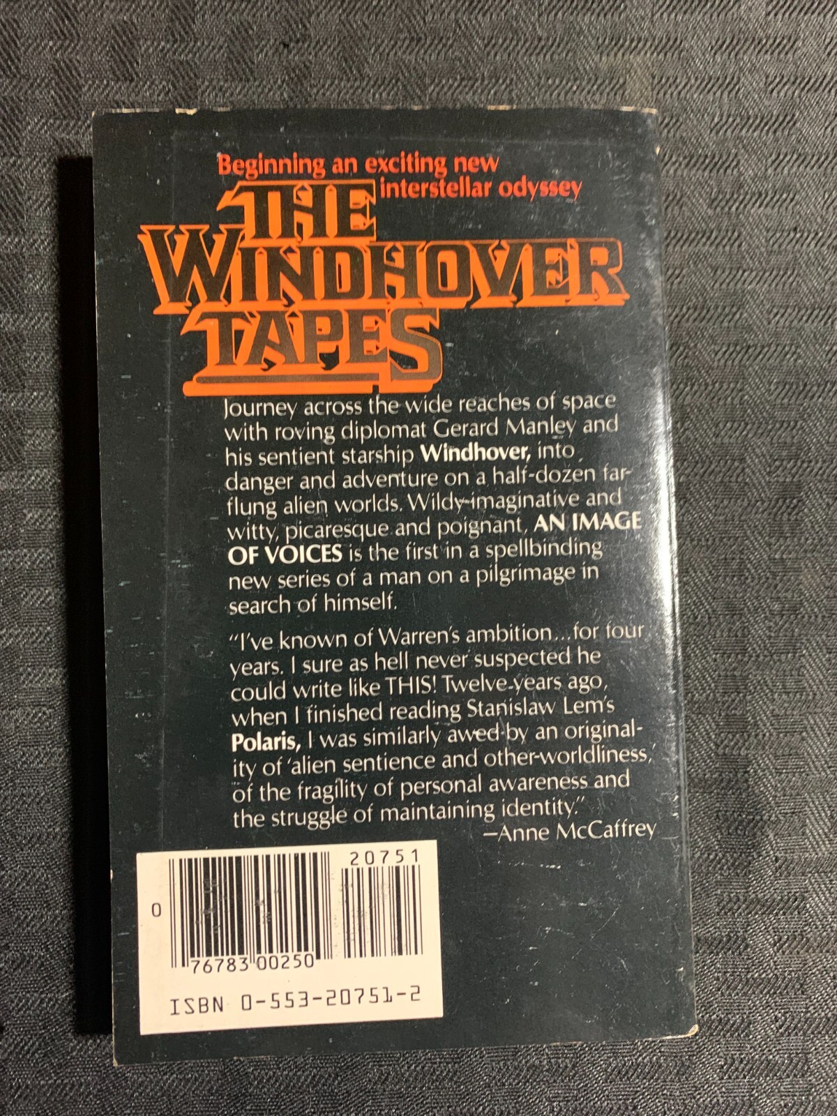 1982 THE WINDHOVER TAPES by Warren Norwood FN 6.0 1st Bantam Paperback