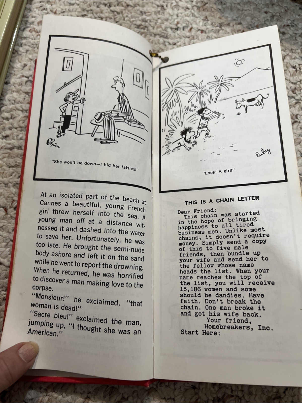 1961 Jokes for the John Vintage Adult Humor Cartoons & Stories Jokes Potty
