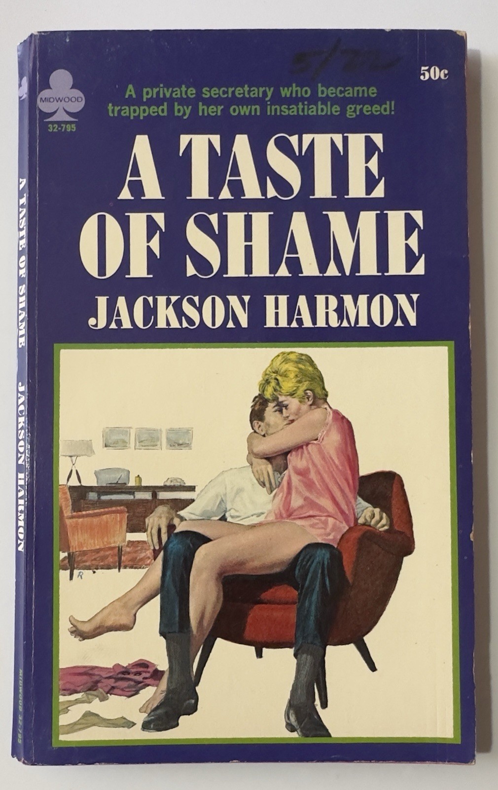 A Taste of Shame 1967 Jackson Harmon Rader Art Midwood VTG Sleaze Paperback gga