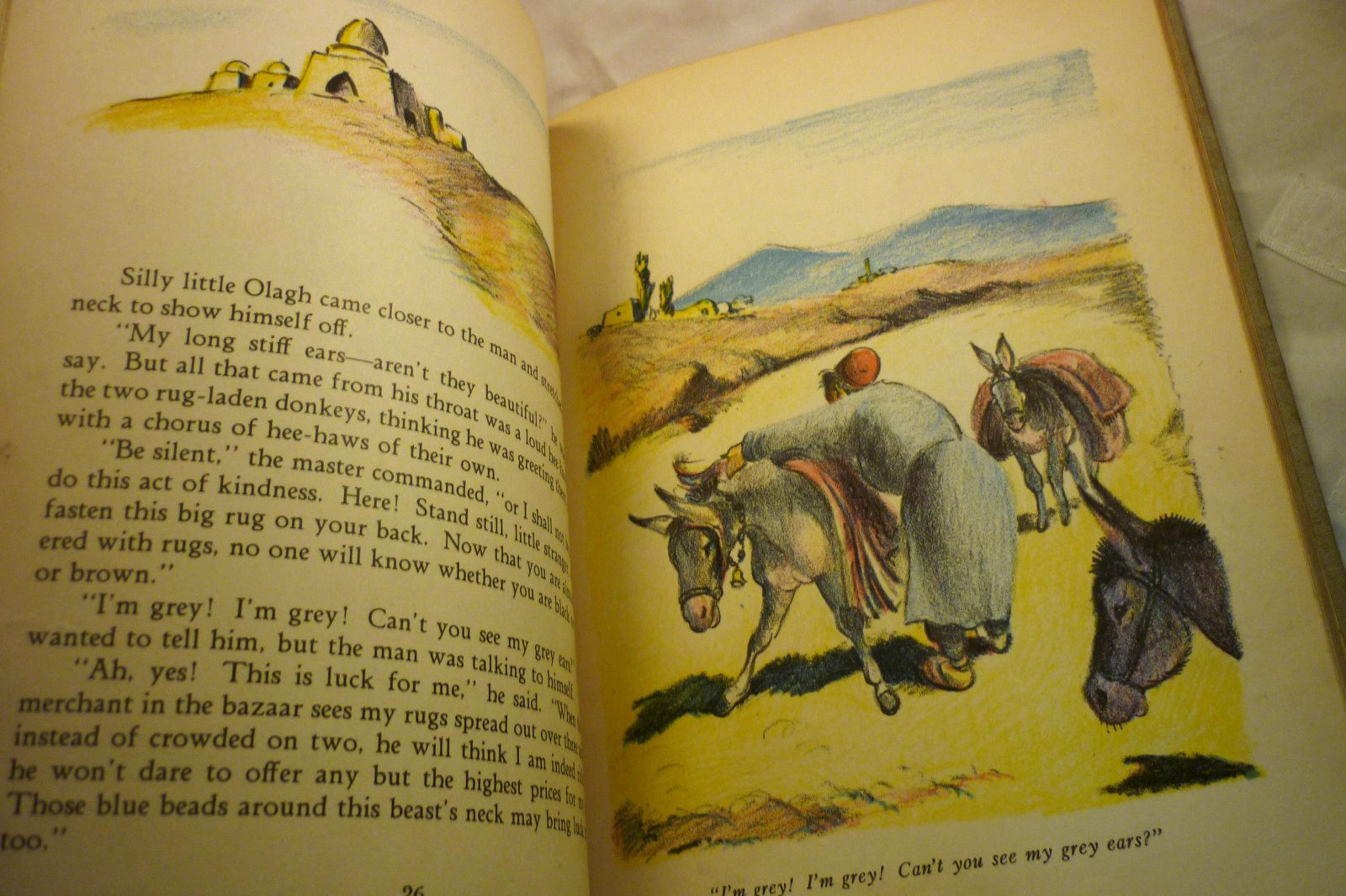 Donkey Beads, 1938 First Edition, Albert Whitman, Color Illustrations
