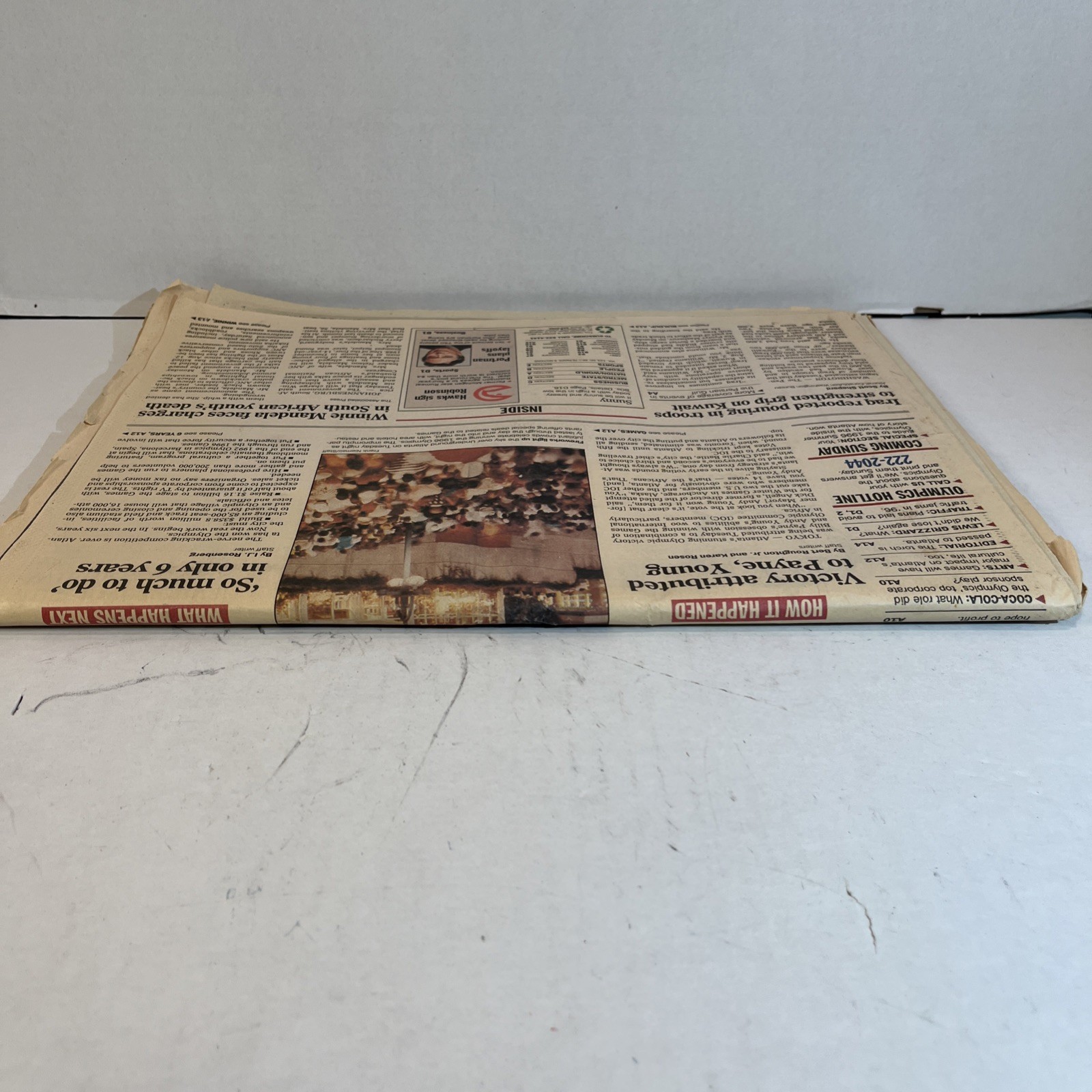 AJC Vintage Newspaper Souvenir Edition Olympic memorabilia July 18,1996
