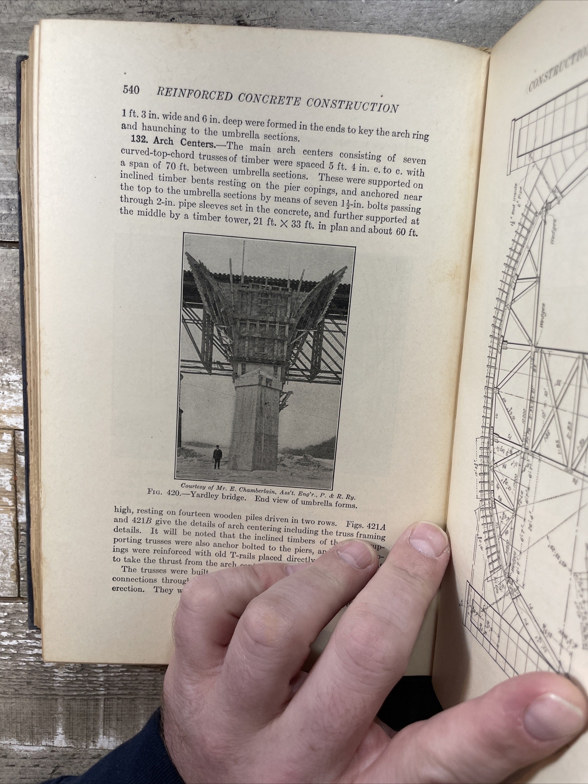 1916 Antique Engineering Guide „Reinforced Concrete Construction“ Illustrated