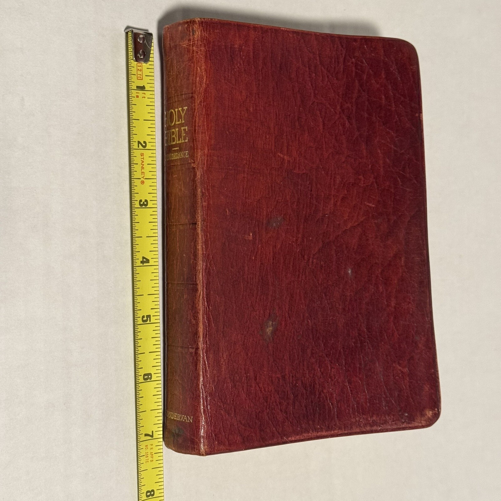 Holy Bible Concordance Red Leather Eyre & Spottiswoode Zondervan vintage