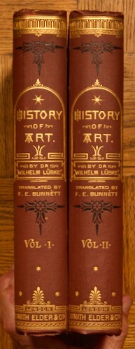 History of Art by Dr. Wilhelm Lubke 1868 1st edition HC 2 volumes Smith, Elder.