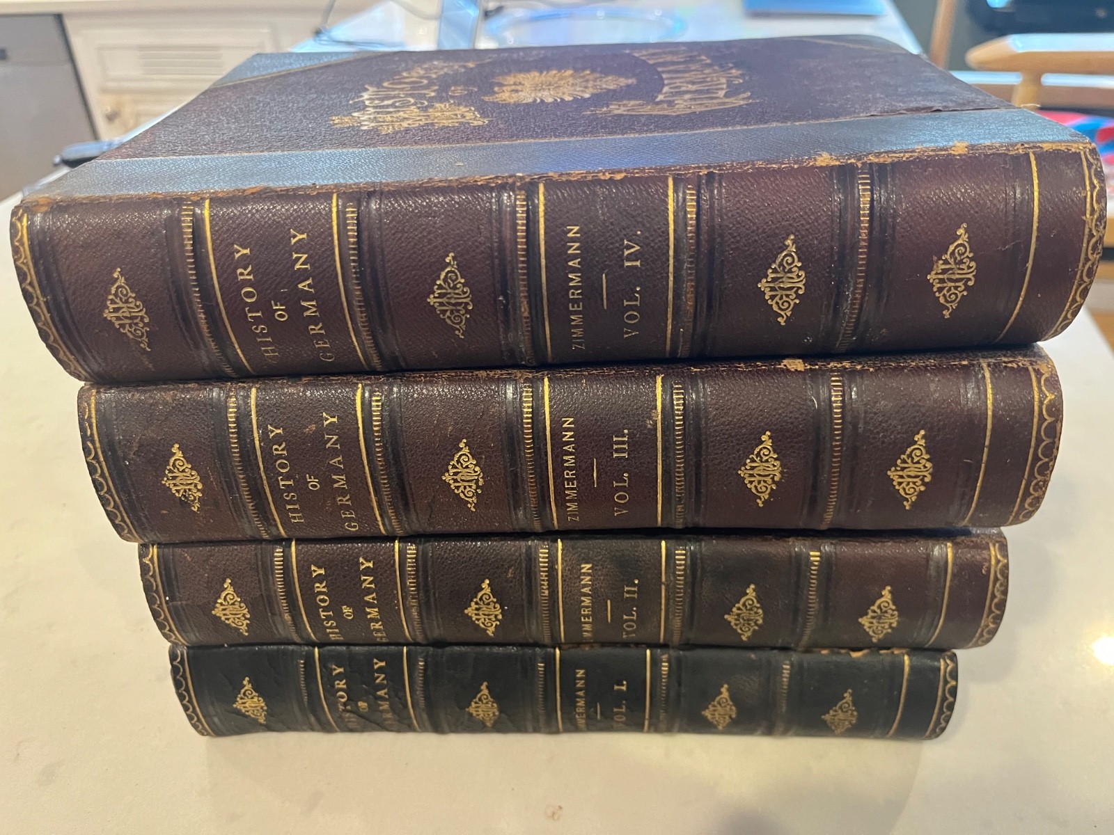 Antique A Popular History Of Germany Wilhelm Zimmermann 4 Volume Set Books 1878