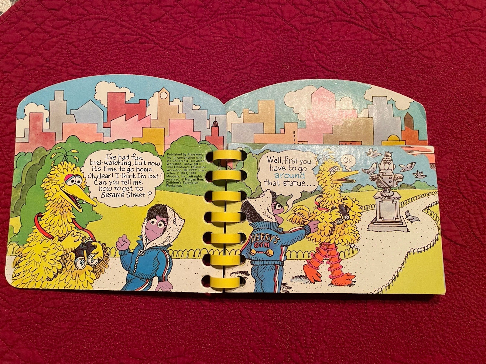 Playskool Board Book Can You Tell Me How To Get To Sesame Street? 1975