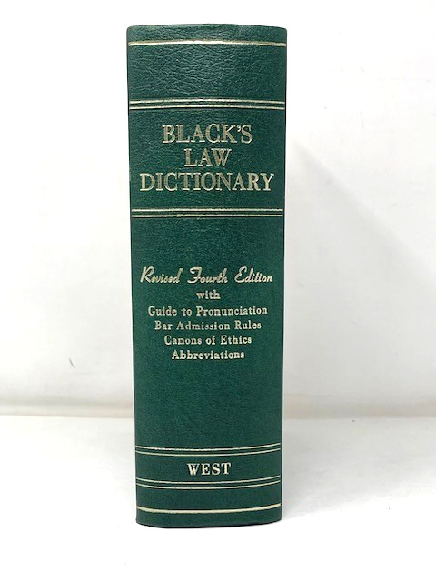 Black’s Law Dictionary 1969 Revised 4th Edition West Publishing
