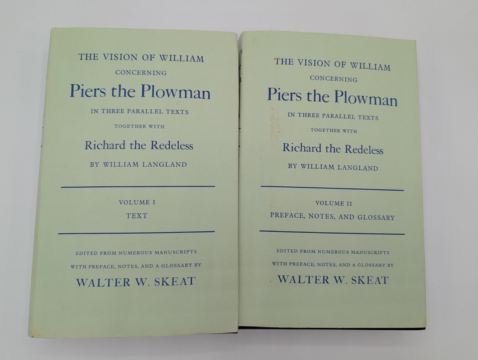 The Vision of William concerning Piers the Plowman Volume 1 and 2 Oxford 1979