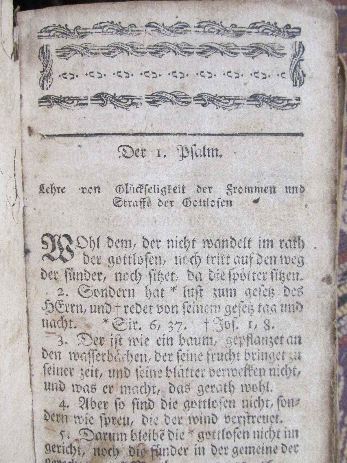 1784 Germantown, Pennsylvania DER PSALTER Psalms Wooden Boards Rare Leather Book