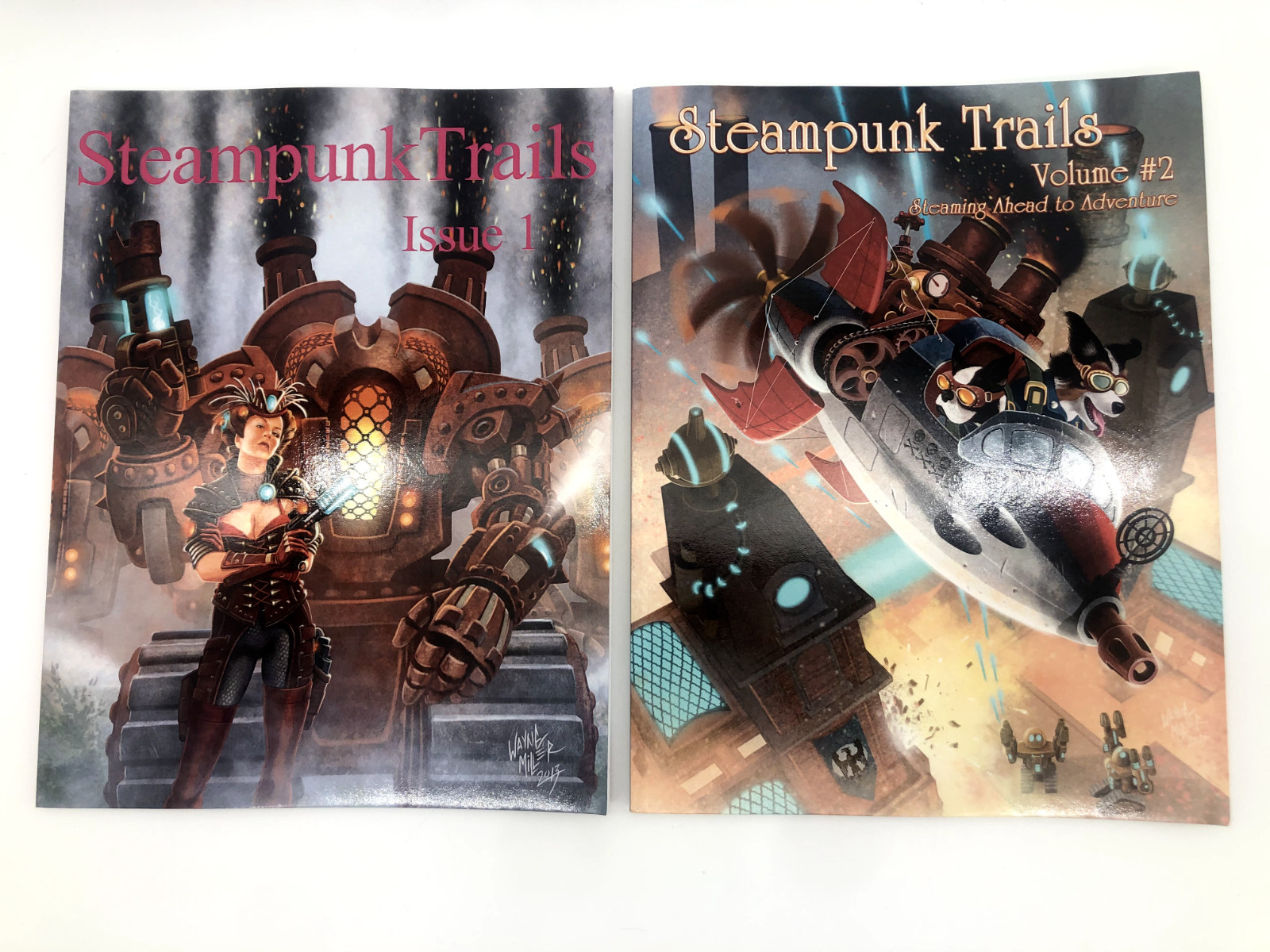 Rare Steampunk Trails Paperback Issues 1 & 2 2013, 2014 Ed. By J. A. Campbell
