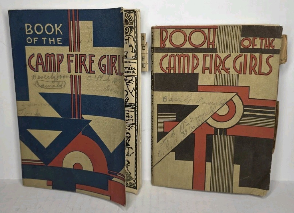 Book of the Camp Fire Girls 1944 6th 1946 1st Printing Paperback w/ Linen Cover