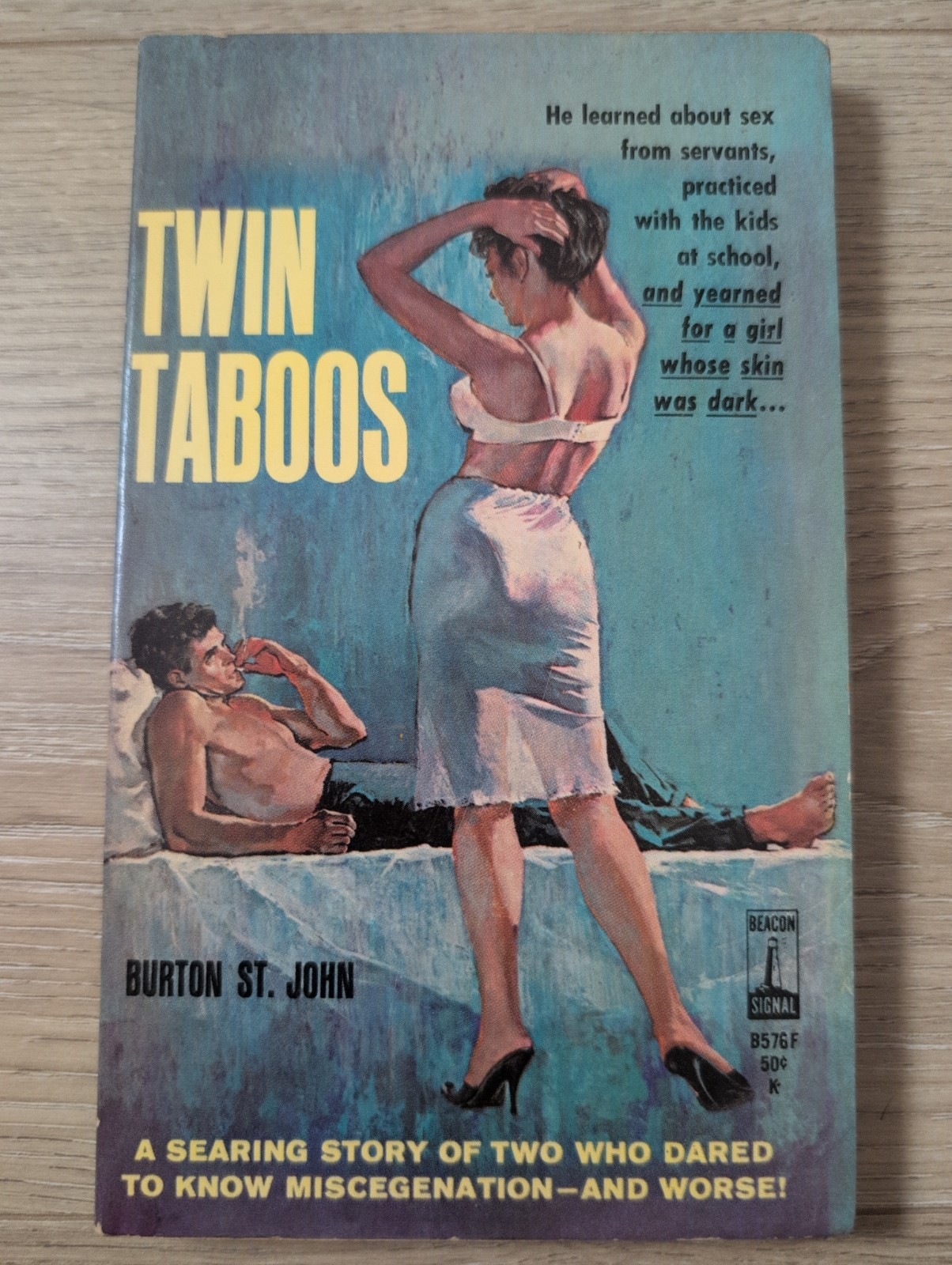 Twin Taboos Burton St. John Vintage Sleaze GGA Pulp Beacon Paperback 1963 1st VG