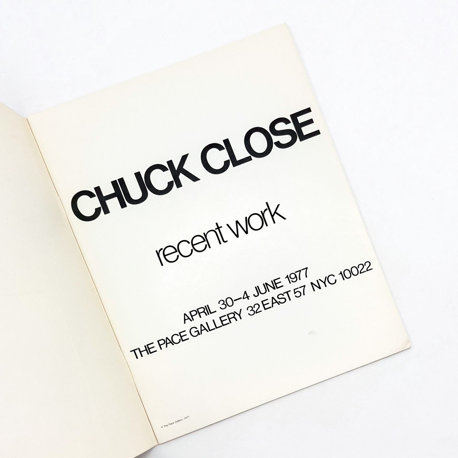 CHUCK CLOSE Recent Work / 1st Edition 1977