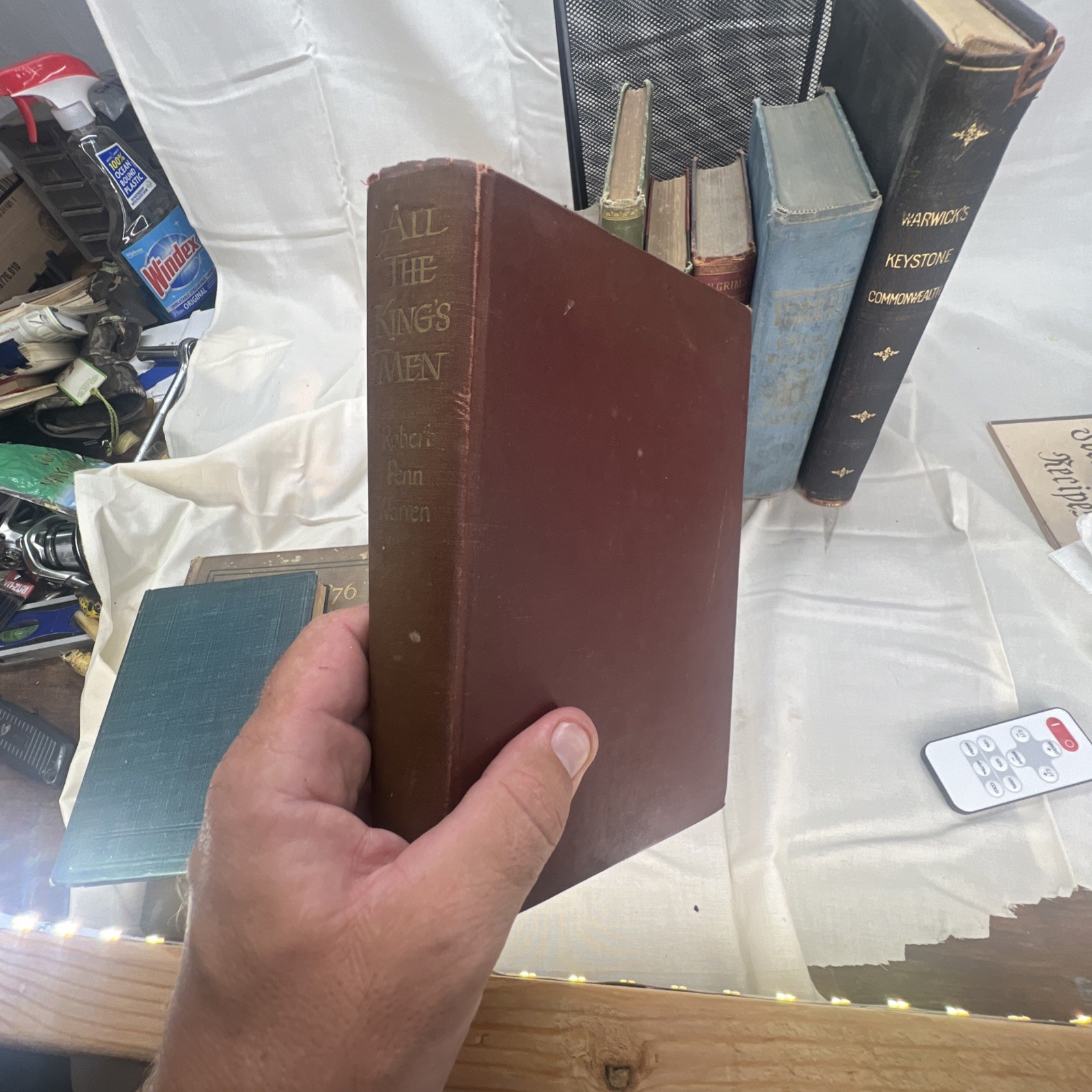Antique Decor Books Lot Vintage Gilded Spine Stack of 9 + 1 Cottagecore