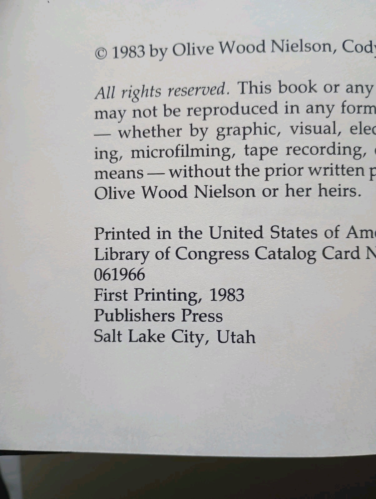 A Treasury of Edward J. Wood (1983) Olive Wood Nielson First Printing HC