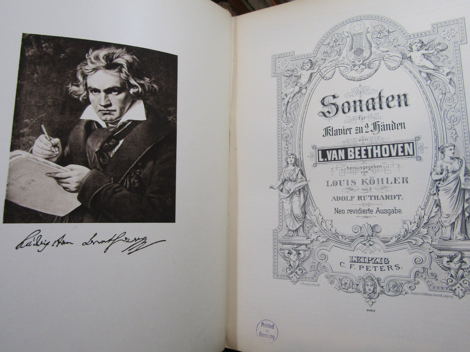 Ca 1901 BEETHOVEN’S PIANO WORKS Rare 7 Vol Set Music Scores Leipzig C. F. Peters
