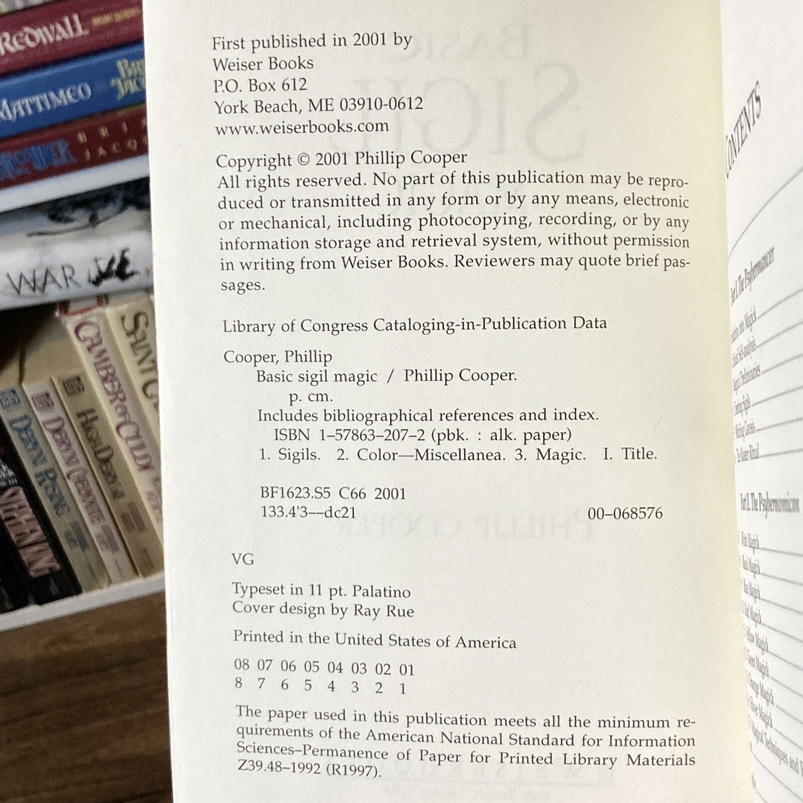 Basic Sigil Magic – Phillip Cooper (1st edition 1st print) Weiser Books, 2001