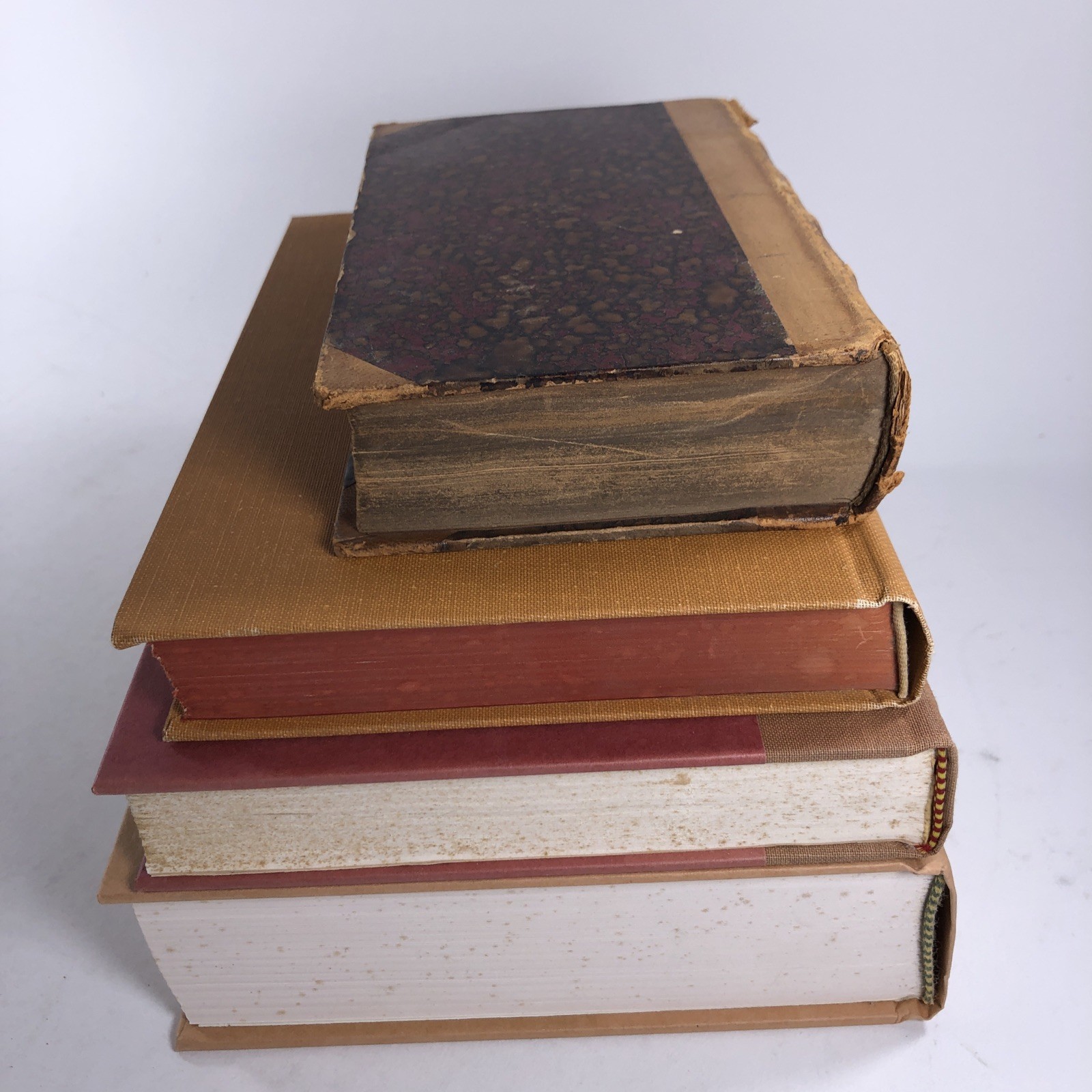 Lot of 4 Hardcover BROWN/BEIGE Books for Decorating Design Staging
